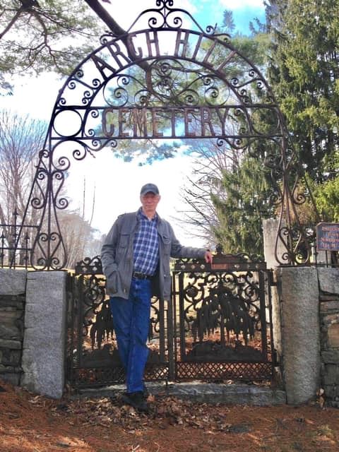 Ron Kolek at Arch Hill Cemetery in Northfield, N.H. (COURTESY FACEBOOK)