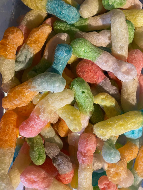Tully’s Sweet Treats says with Sour Grubs, “instead of a chewy gummy, now you have a crunchy grub!&#